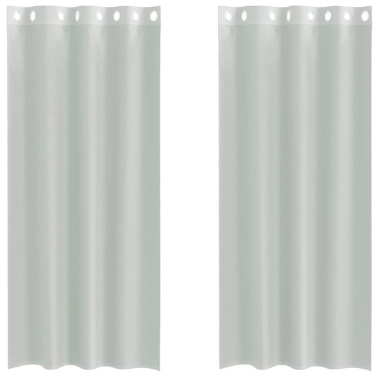 Rideaux en voile avec œillets 2 pcs gris clair 140x245 cm