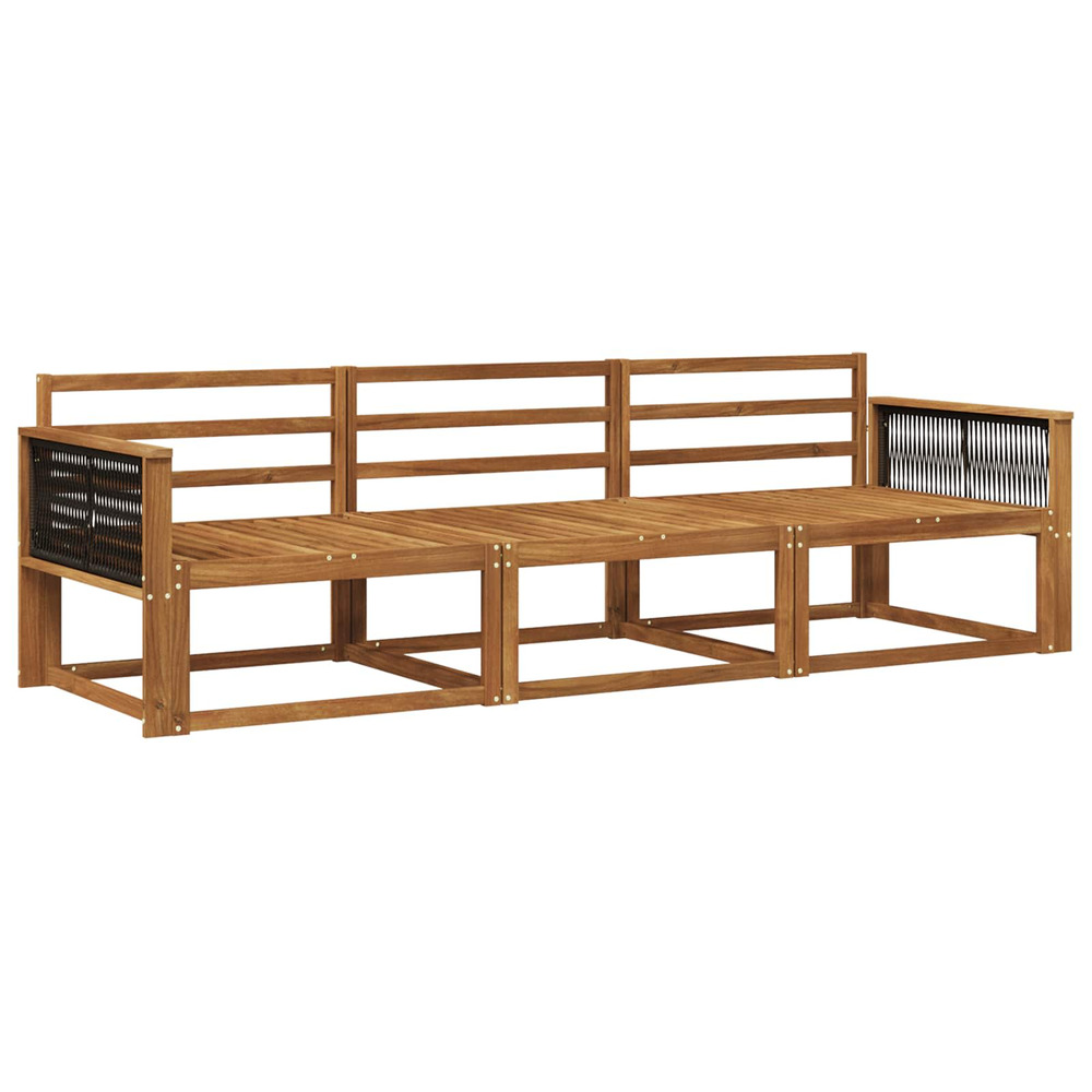 Ensemble de canapés d'extérieur 3 pcs naturel