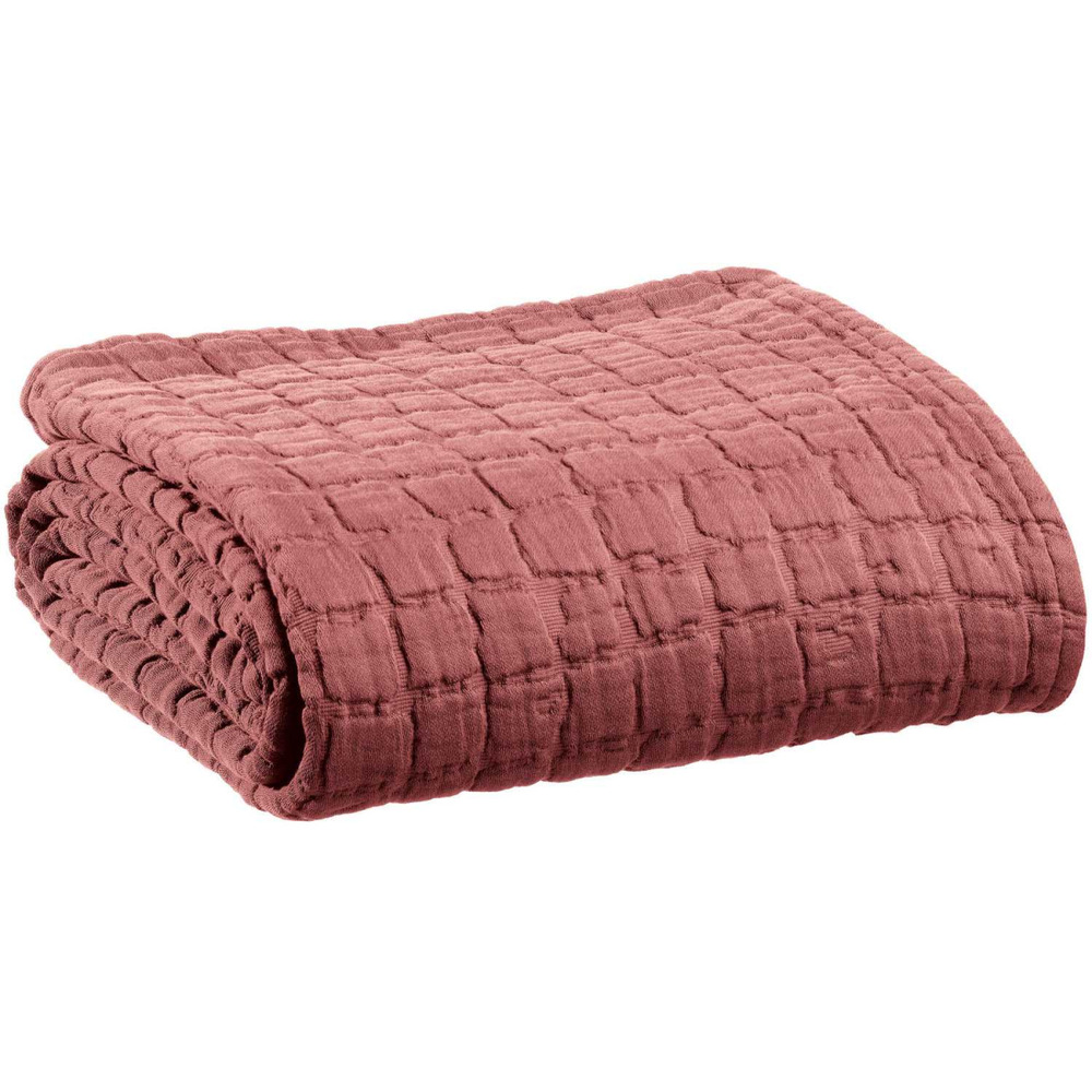 Plaid en coton swami 130 x 200 cm sienne