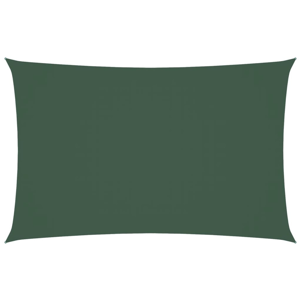 Voile de parasol tissu oxford rectangulaire 2x5 m vert foncé