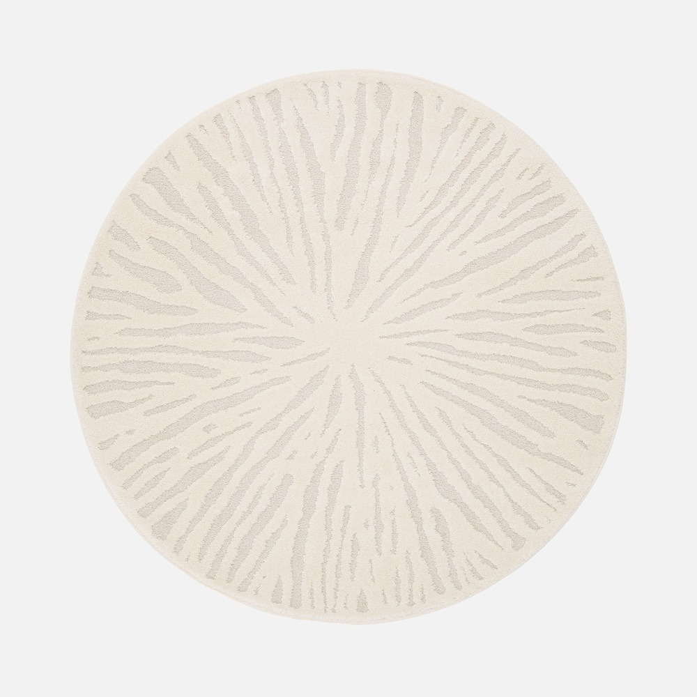 Tapis intérieur rond ø160cm crème helen