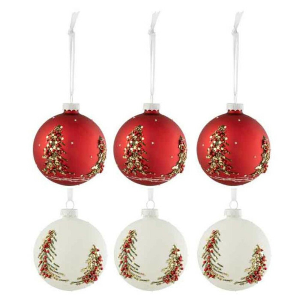 Lot de 6 boules de noël 