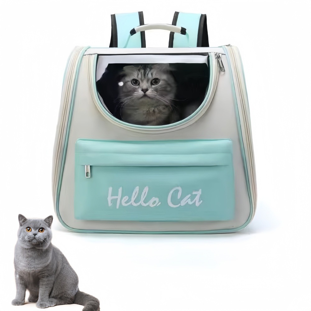 Sac à dos transporteur pour chat vert clair