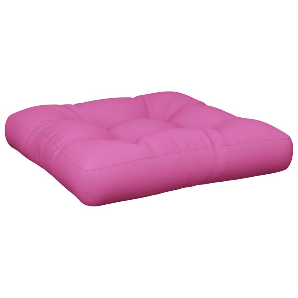 Coussin de palette rose 60x60x12 cm tissu