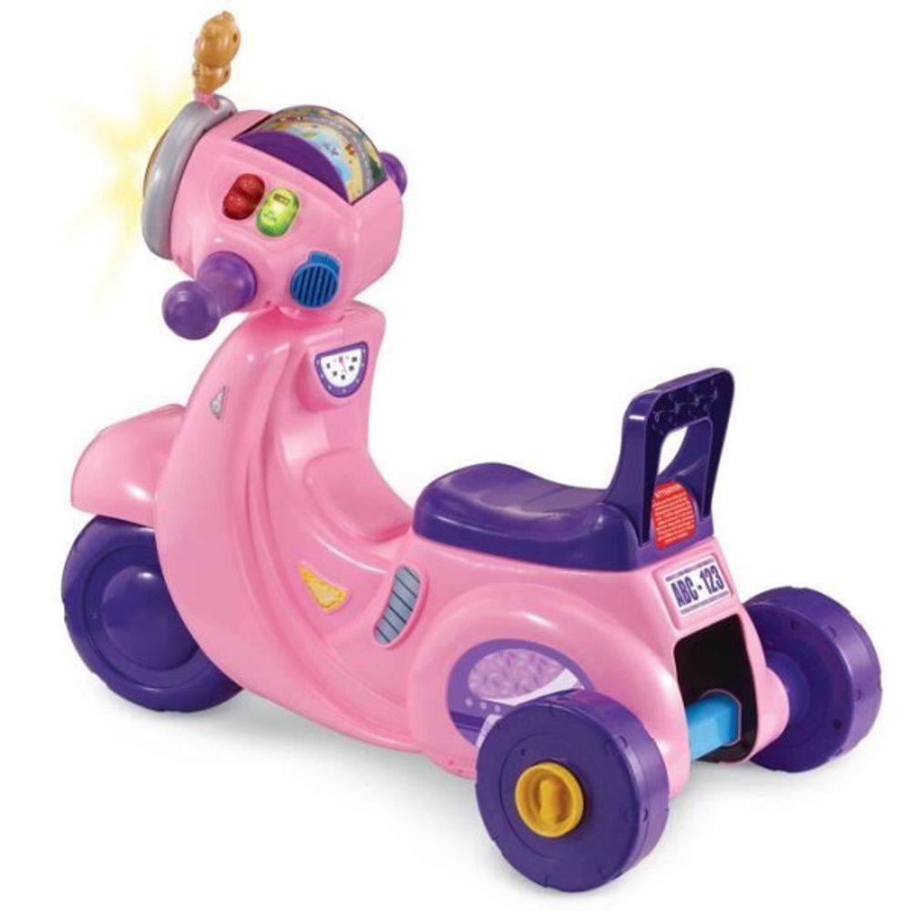 Porteur trotteur vtech porteur scooter interactif 3 en 1 rose