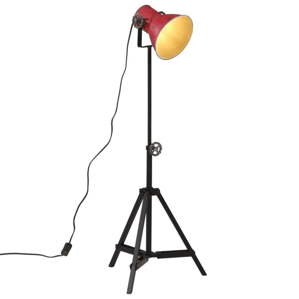 Lampadaire 25 w rouge délavé 35x35x65/95 cm e27