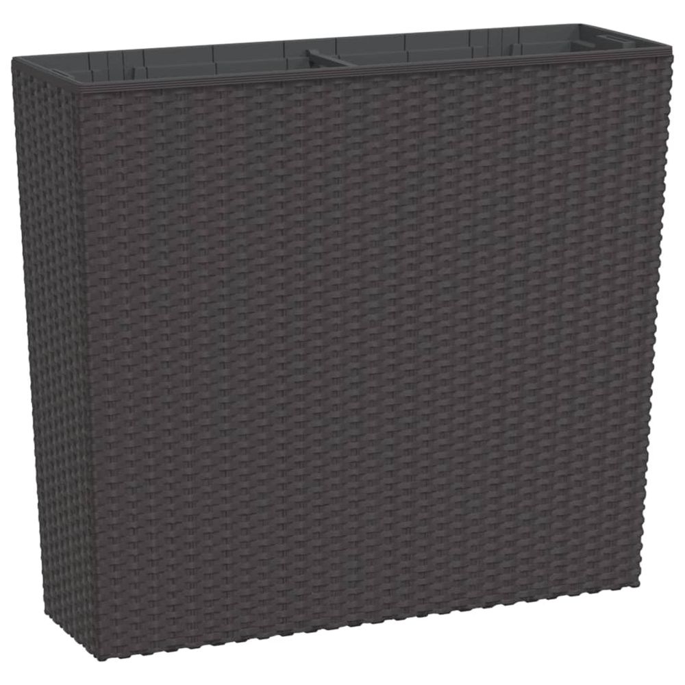 Jardinière d'extérieur et intérieur amovible marron 12 /44 l rotin pp