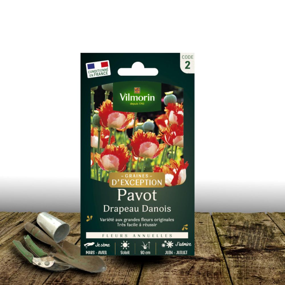Graines de pavot drapeau danois - vilmorin sachet