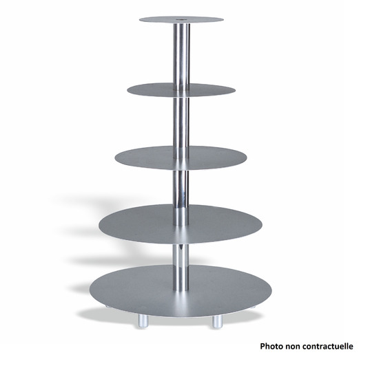 Présentoir à gâteaux en aluminium 3 niveaux - pujadas