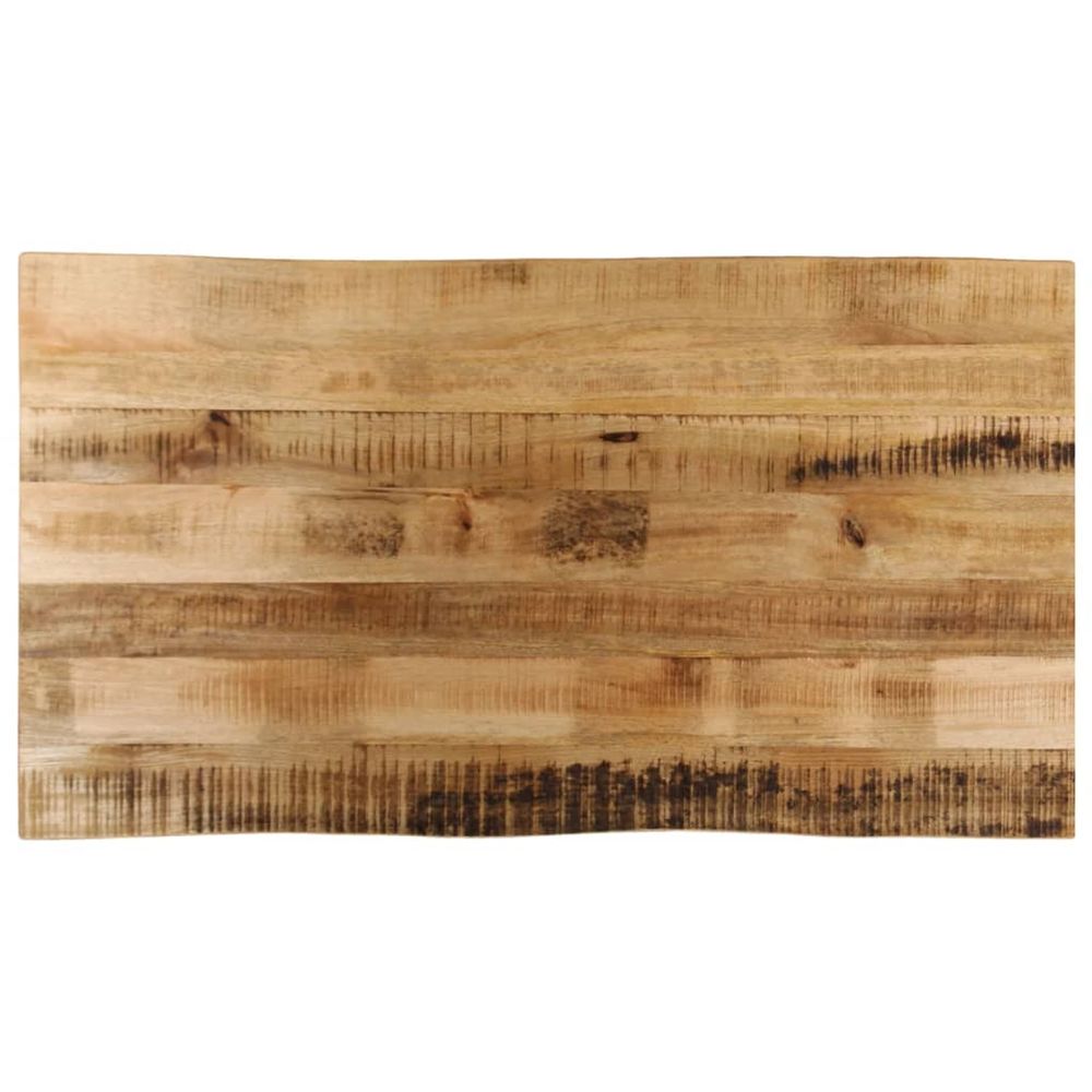 Dessus de table bord vivant 100x60x2,5 cm bois de manguier brut