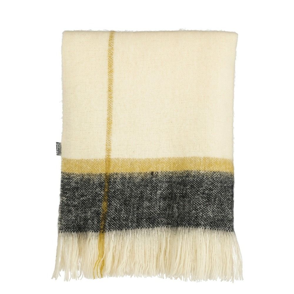 In the mood collection plaid - l180 x l130 cm - blanc cassé