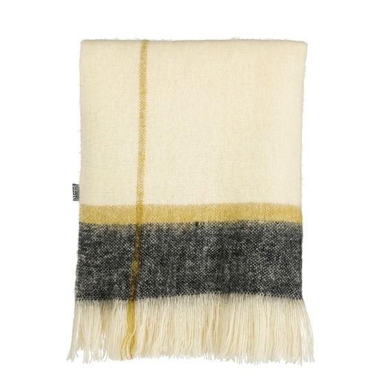 In the mood collection plaid - l180 x l130 cm - blanc cassé
