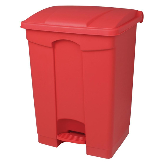 Poubelle de cuisine à pédale rouge 45 l - jantex