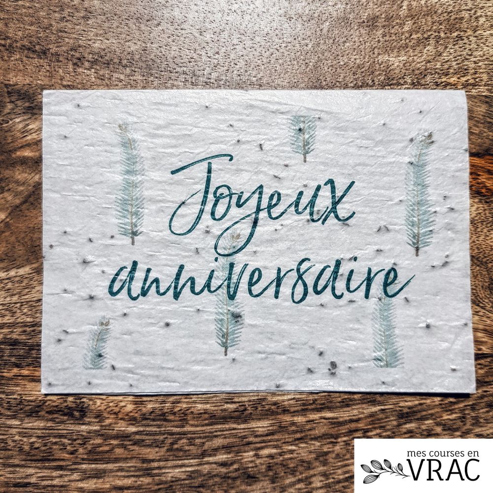 Carte ensemencée plantable joyeux anniversaire