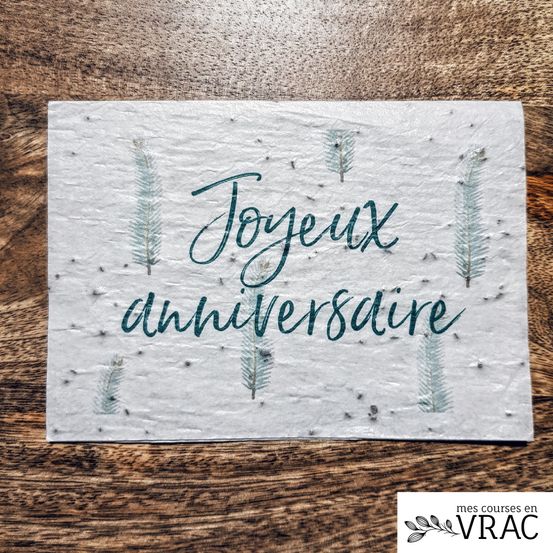 Carte ensemencée plantable joyeux anniversaire