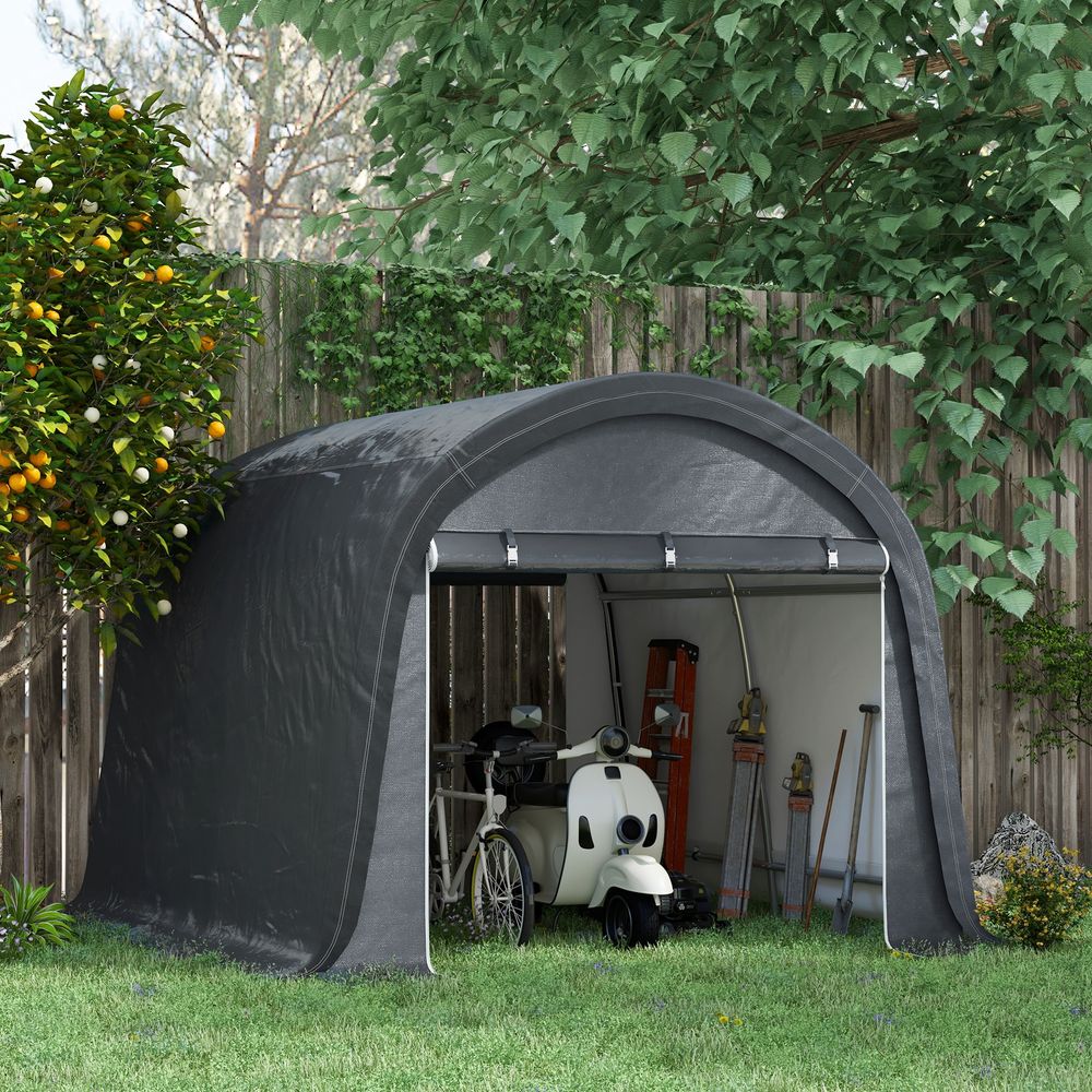 Tente stockage jardin acier pe garage moto bois outillage 3x3m gris - comfortxl outdoor living