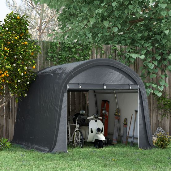 Tente stockage jardin acier pe garage moto bois outillage 3x3m gris - comfortxl outdoor living