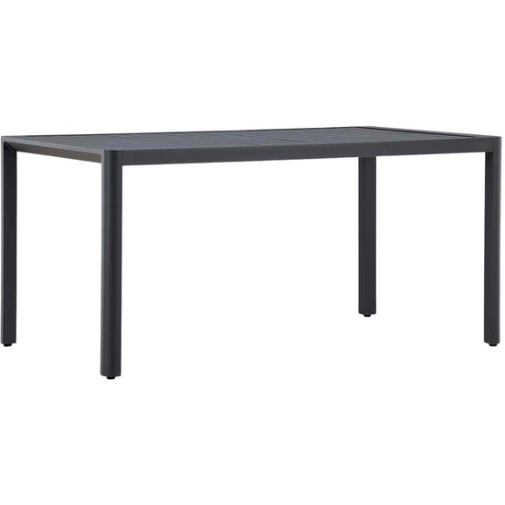 Table extérieure en aluminium 150 x 85 x 72 cm giardini noir