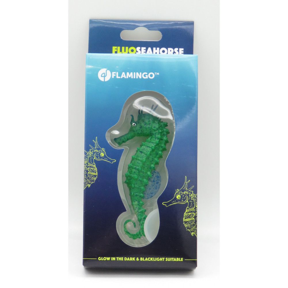 Décoration d'aquarium hippocampe fluo 4 x 2 x 9 cm coloris aléatoire – flam