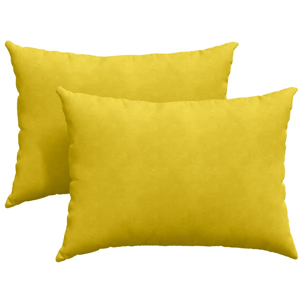 Coussins de canapé 2 pcs jaune 70 x 50 cm