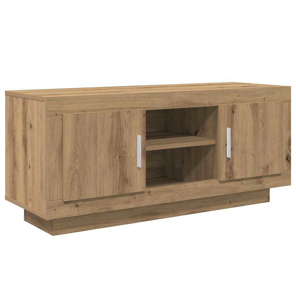 Meuble tv chêne artisanal 102 x 35 x 45 cm bois d'ingénierie