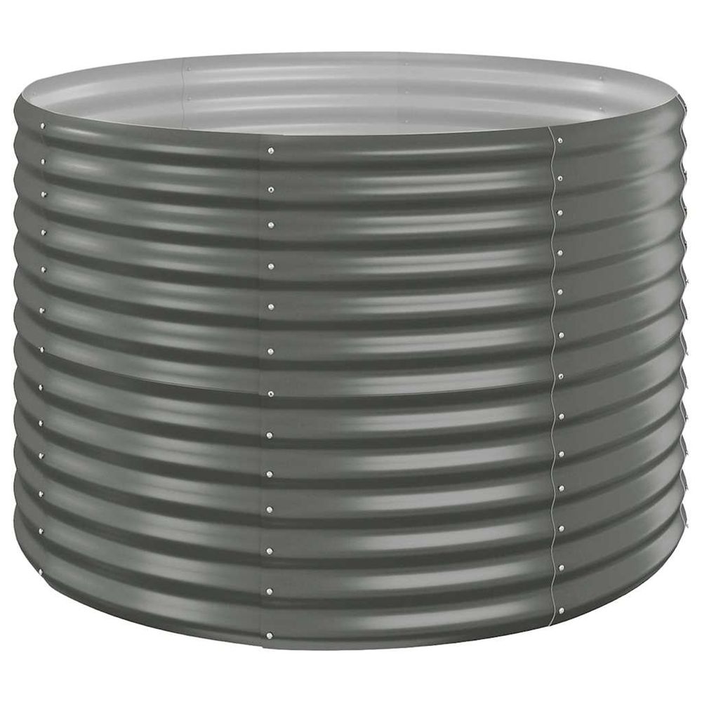 Lit surélevé de jardin acier galvanisé 100x100x68cm gris