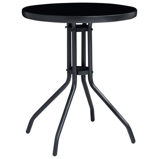 Ensemble de bistrot 3 pcs noir et anthracite