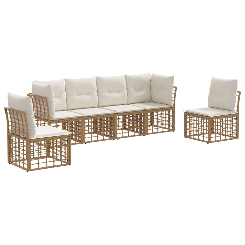 Ensemble de canapés d'extérieur naturel polyester