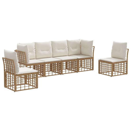 Ensemble de canapés d'extérieur naturel polyester