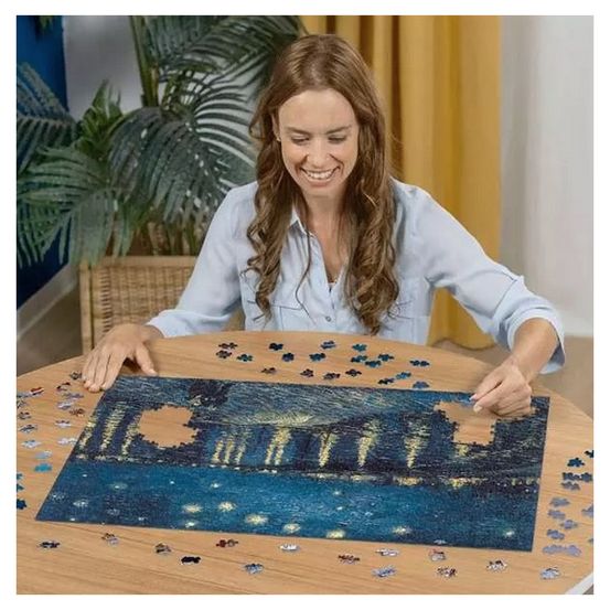 1000p puzzle la nuit etoilee sur le rhone - vincent van gogh