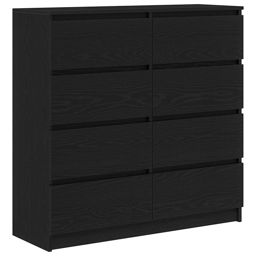 Buffet chêne noir 100x35x99 cm bois d'ingénierie
