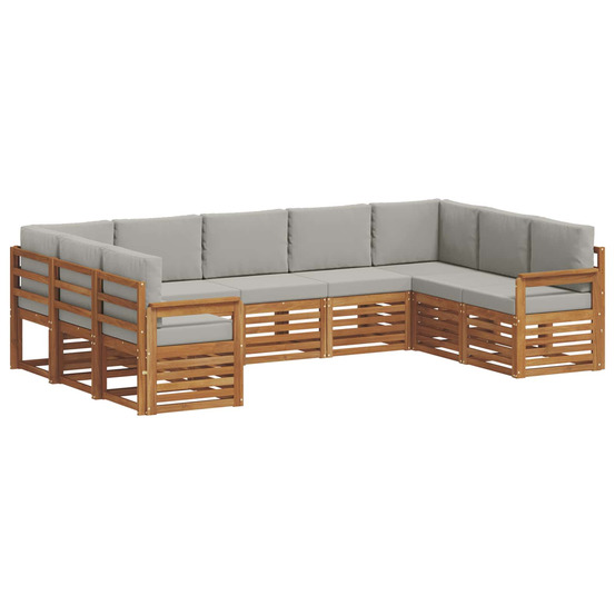 Ensemble de canapé d'angle 9 pcs gris naturel et clair