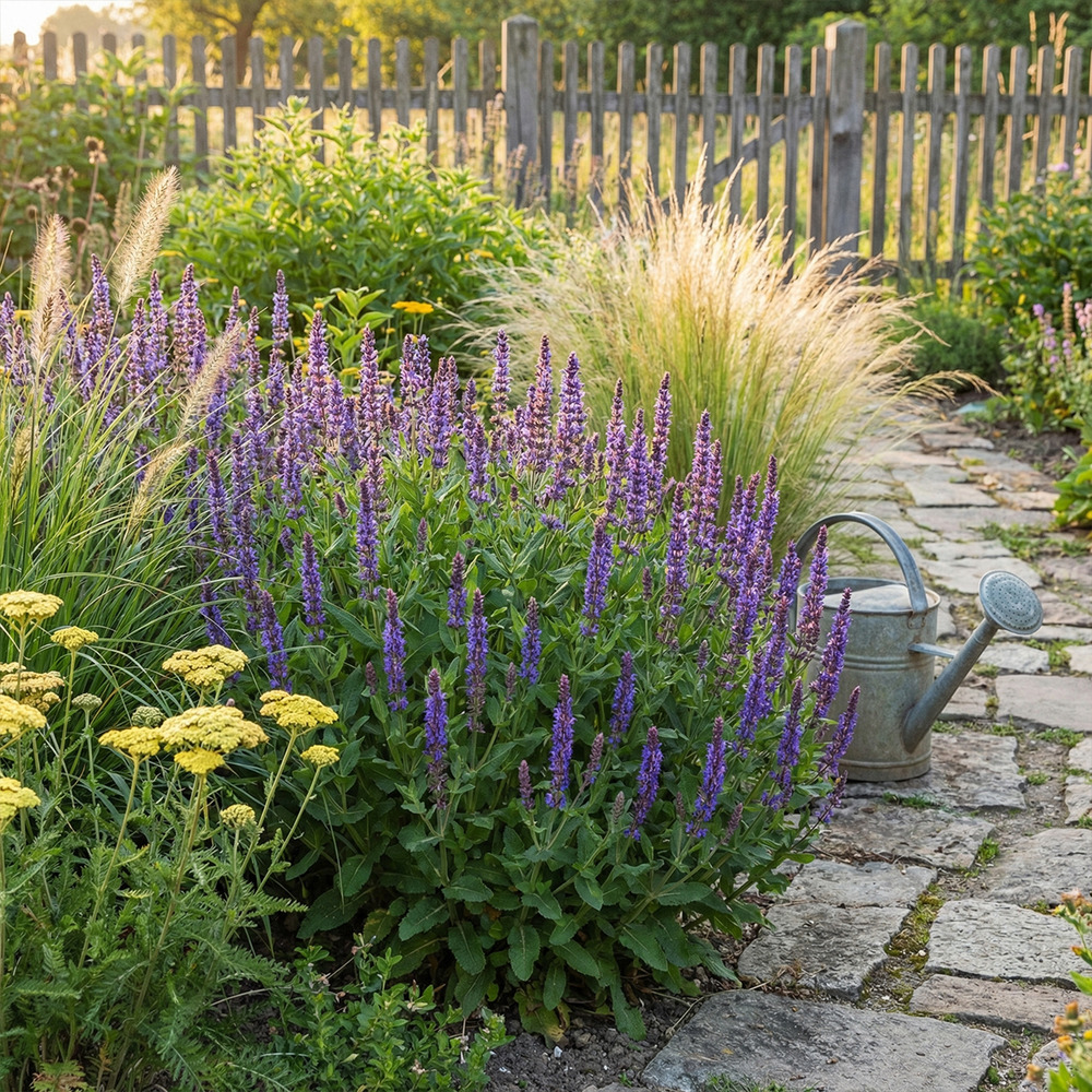 Lot de 6 - salvia blaukönigin - sauge - h. 10-20 cm - p. Ø 9 cm