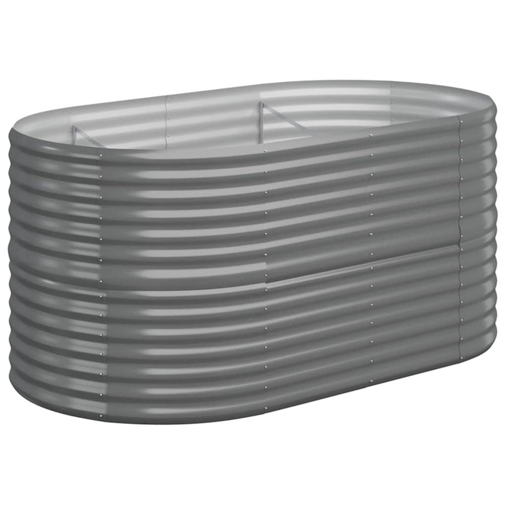Lit surélevé de jardin acier galvanisé 152x80x68 cm gris