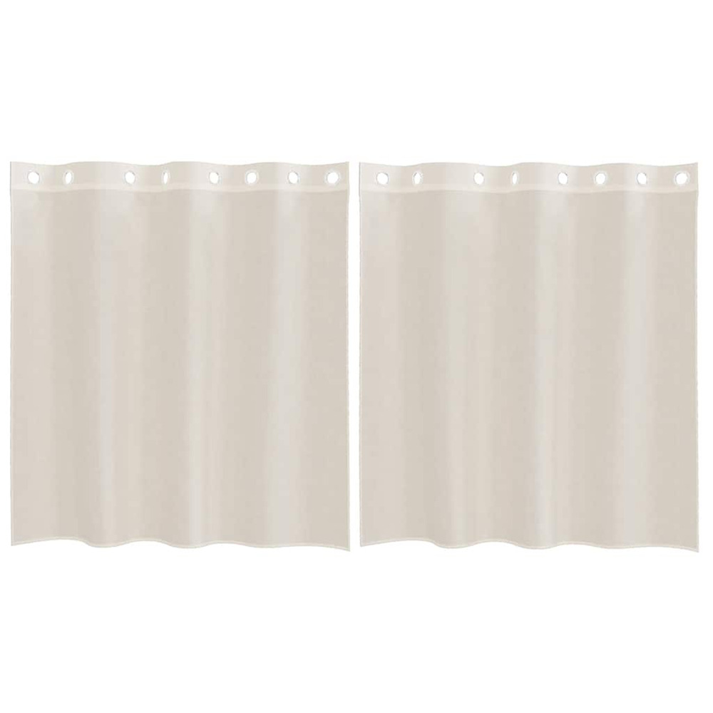 Rideaux en voile avec œillets 2 pcs crème 140x140 cm