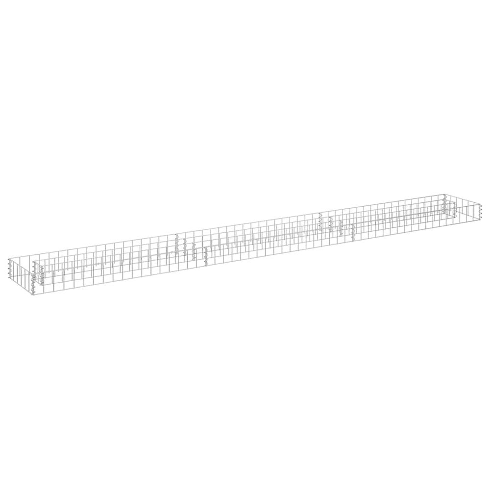 Lit surélevé à gabion acier galvanisé 270x30x10 cm