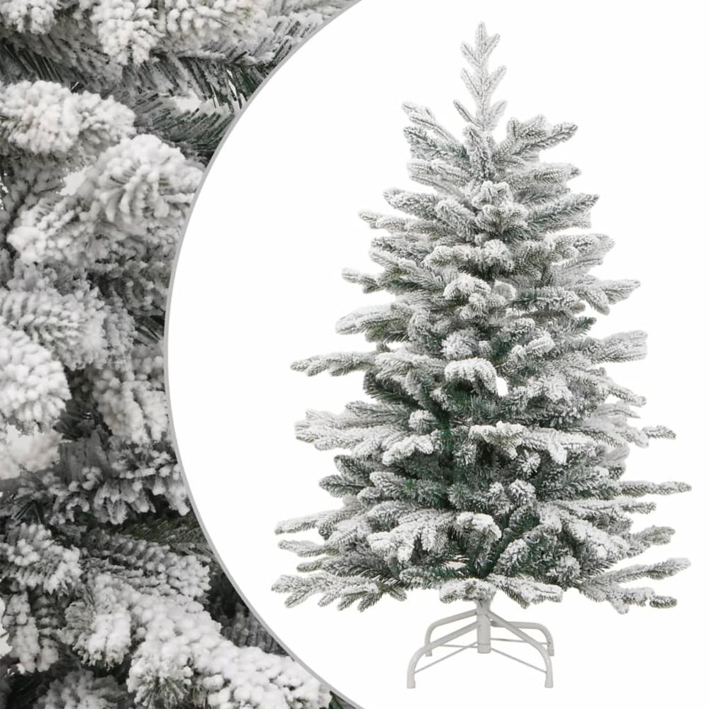 Sapin de noël artificiel à charnières avec neige floquée 120 cm