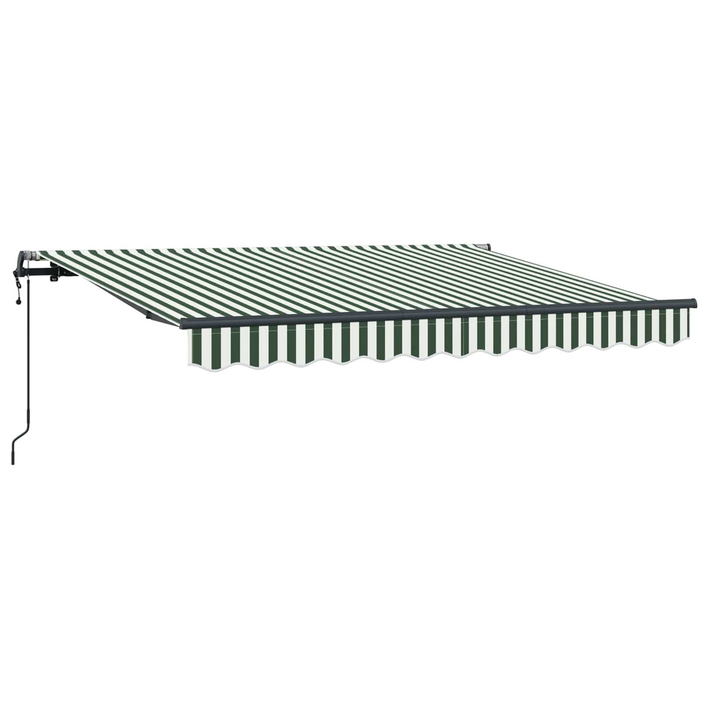 Auvent rétractable vert 300 x 200 cm tissu