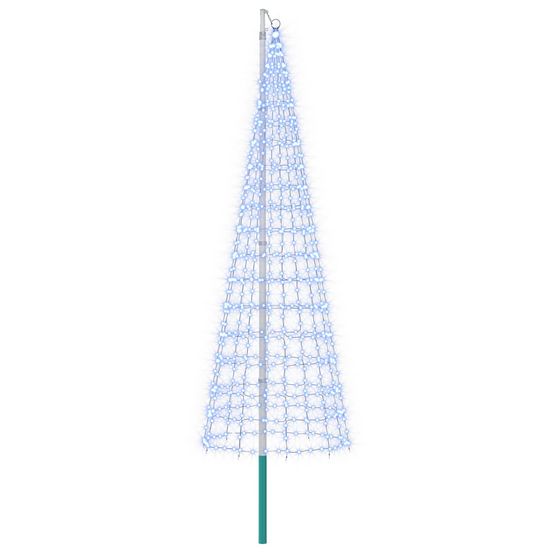 Guirlande lumineuse de sapin de noël avec piquet et mât 300 cm