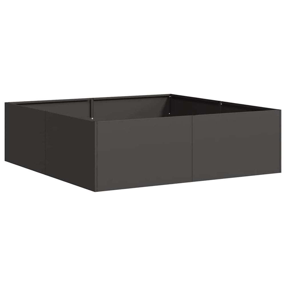 Jardinière d'extérieur noir 100x100x30 cm acier