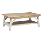 Table basse "olbia" en acacia 120x70cm blanc