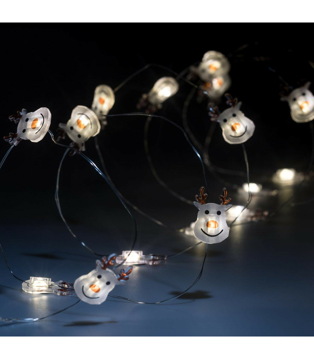 Guirlande lumineuse intérieur 20 personnages avec microled sur 1.90 m