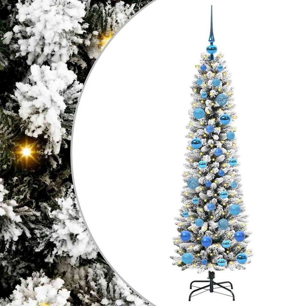 Sapin de noël artificiel blanc 150 cm pvc, métal et plastique