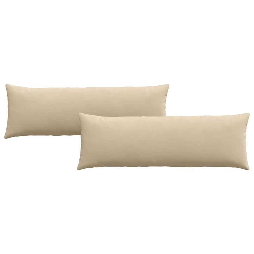 Coussins de canapé 2 pcs crème 120 x 40 cm tissu