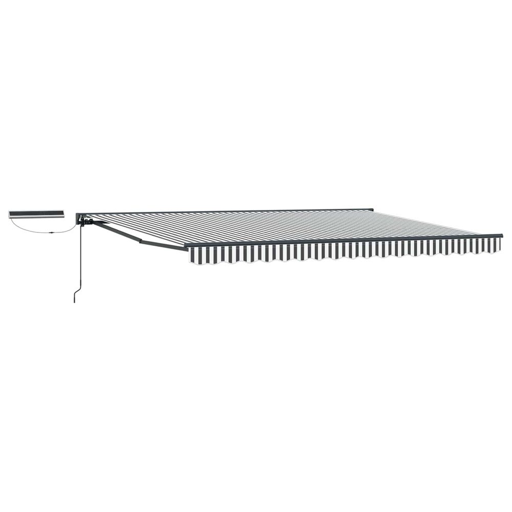 Auvent rétractable électrique anthracite et blanc 4,5 × 3,5 m