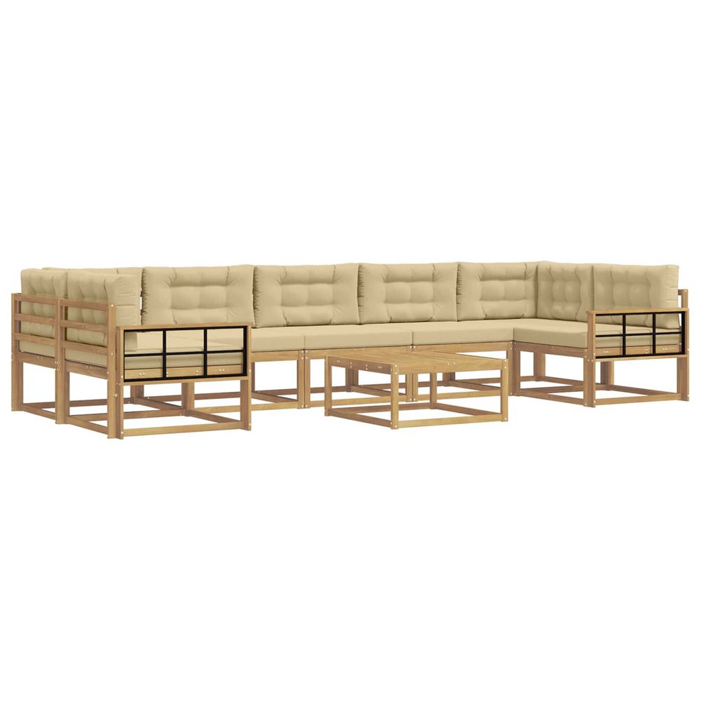Ensemble de canapés d'extérieur 6 pc blanc et beige