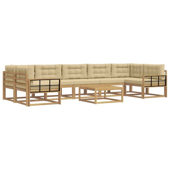 Ensemble de canapés d'extérieur 6 pc blanc et beige