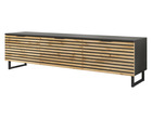Olympie - meuble tv - bois et noir - 150 cm