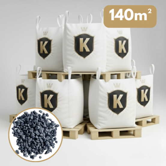 Galet marbre gris anthracite 12/25 mm – pack 8 big bag +/- 1,5t – 160 m²