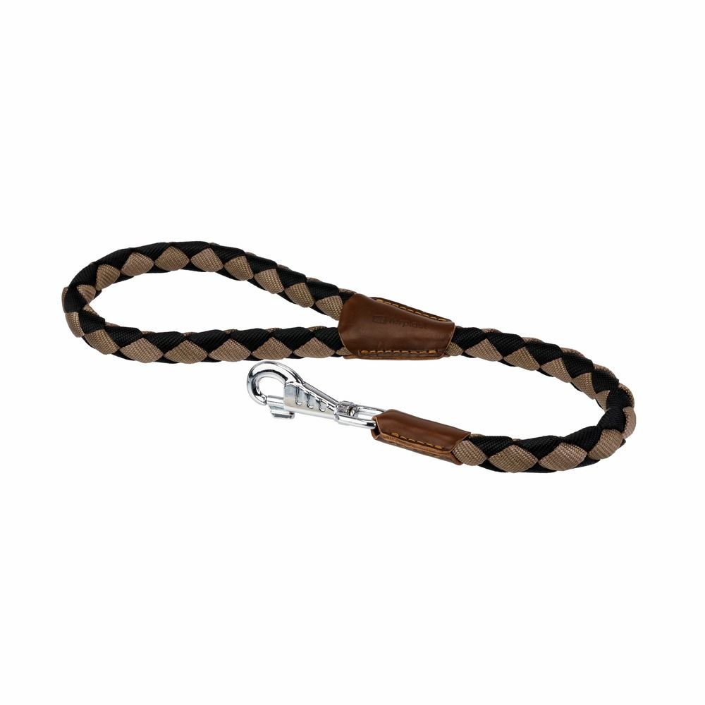 Laisse courte pour chiens en nylon tressé twist matic gm18/60, avec mousqueton magnétique automatique